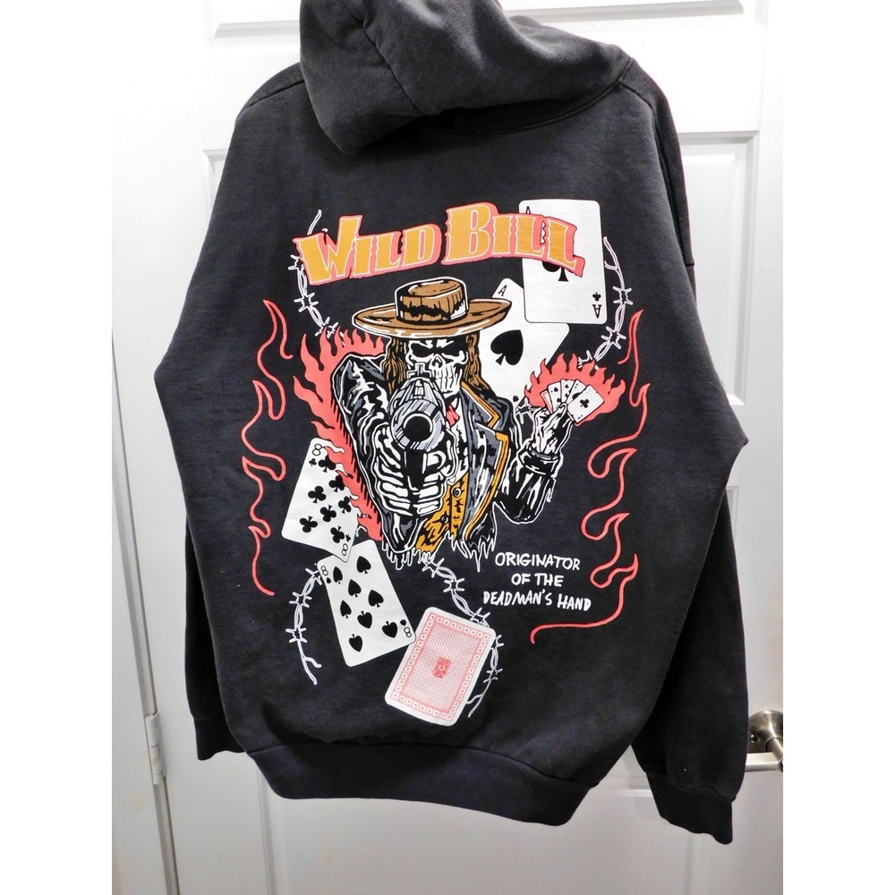 Warren Lotas Men's OG Wild Bill Deadman's Hand Hoodie Limited‎ Black Size L